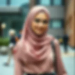 Elegant hijab outfit showcasing modern design