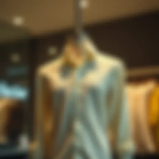 Elegant display of a Golden Star Shirt on a stylish mannequin