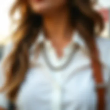 Trendy accessories complementing a white shirt