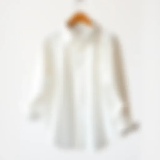 Classic white shirt draped elegantly on a minimalist background