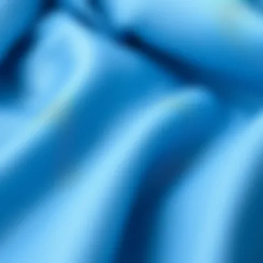 Close-up of a stylish ice blue suit fabric showcasing its texture.