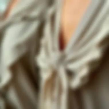 Close-up of fabric texture and design details