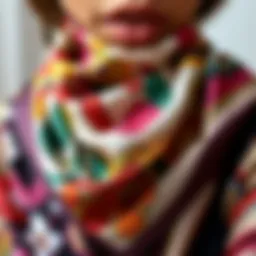 Elegant silk scarf showcasing vibrant patterns