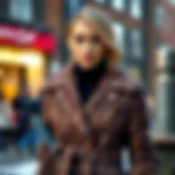 Elegant winter coat showcasing modern design