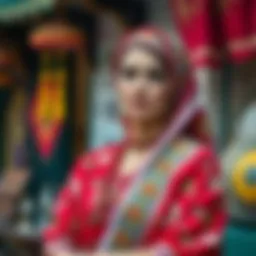 Traditional Izmir attire showcasing vibrant colors and intricate patterns