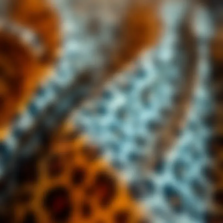 Close-up of intricate leopard pattern on soft fabric