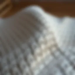 Detailed view of mont fabric showcasing texture and structure