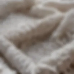 A close-up view of cotton fabric showcasing its texture and weave patterns