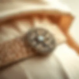 A close-up of a sparkling sequin belt showcasing its exquisite detail and design.