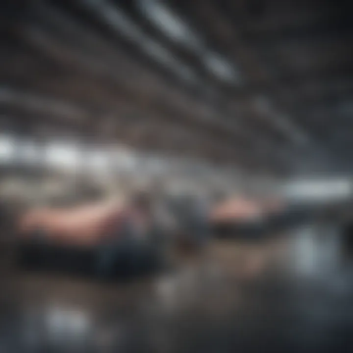 Contemporary silk production facilities in a modern factory