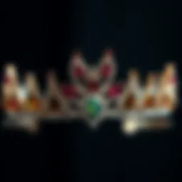 A dazzling tiara adorned with sparkling gemstones