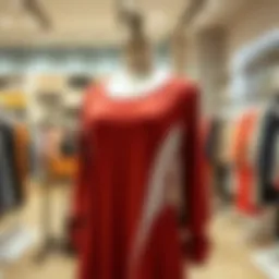 A stylish sporty dress displayed on a mannequin in a boutique