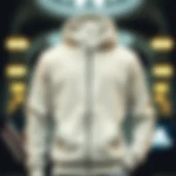 Stylish zip-up sweatshirt showcasing modern design