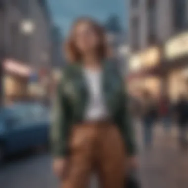 Urban Chic: Comfort Meets Style Trendy relaxed outfit in an urban setting
