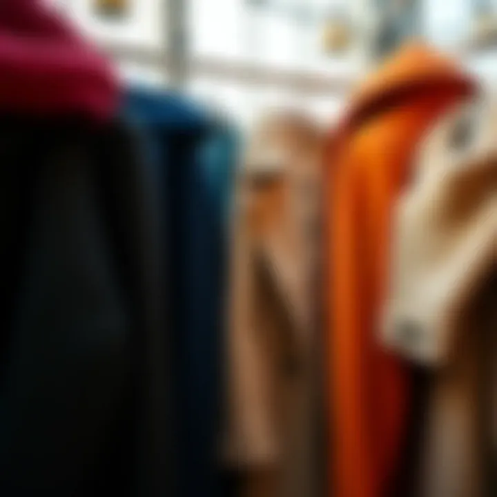 Variety of wool coats in different styles and colors