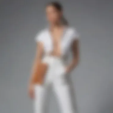 Diverse combinations of side-slit pants with accessories