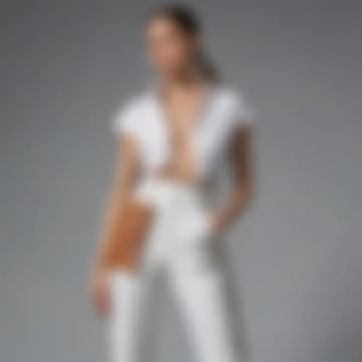 Diverse combinations of side-slit pants with accessories